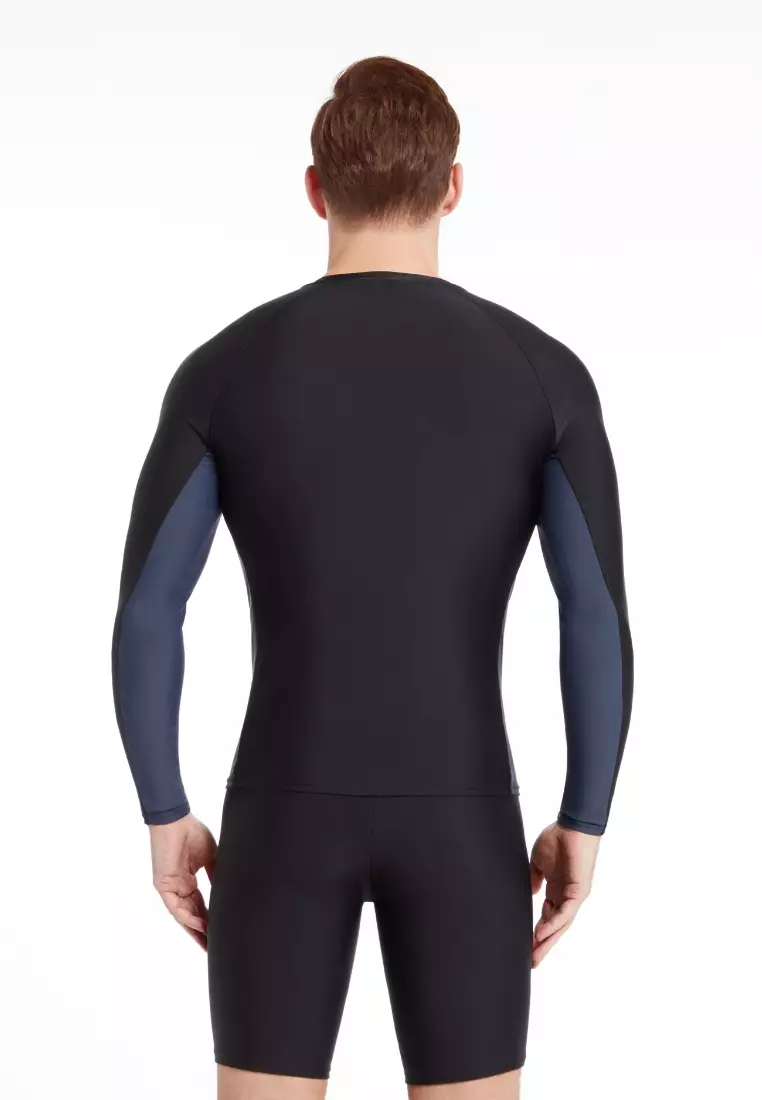 Men Sunseeker Logo Black Rash Guard