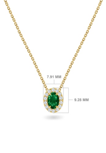 Aquae Jewels white Necklace Princess on Precious Stone 18K Gold and Diamonds - White Gold,Ruby 996F0AC23FC9F4GS_1