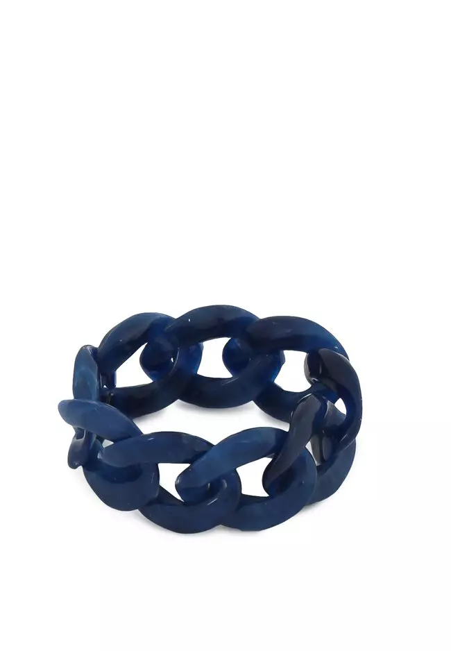 Macaron Ring Set Blueberry with Blue Agate