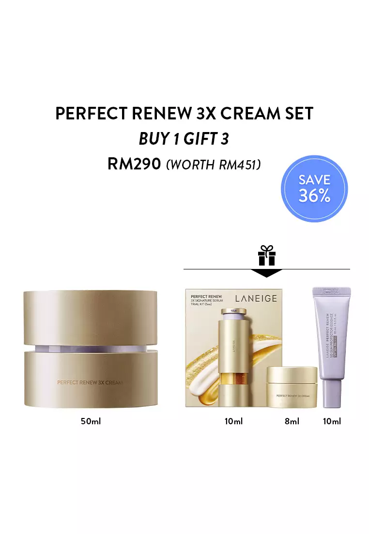 Buy Laneige Laneige Perfect Renew 3X Cream 50ml Set Online
