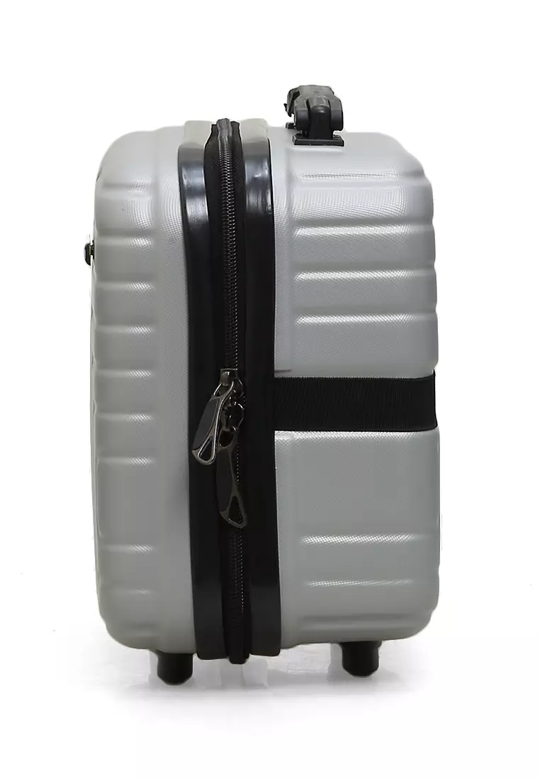 Alister Koper Cabin Hardcase Size 12 Inch Make Up Beauty Case Wanita Material ABS ORIGINAL - Silver