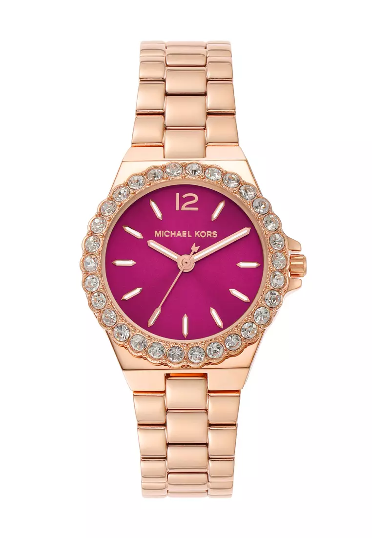 Michael kors pink gold watch sales