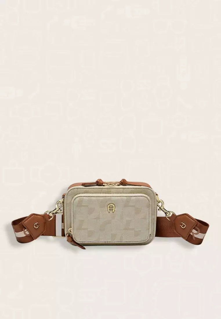 Aigner Zita Shouldet Bag S Maple Brown