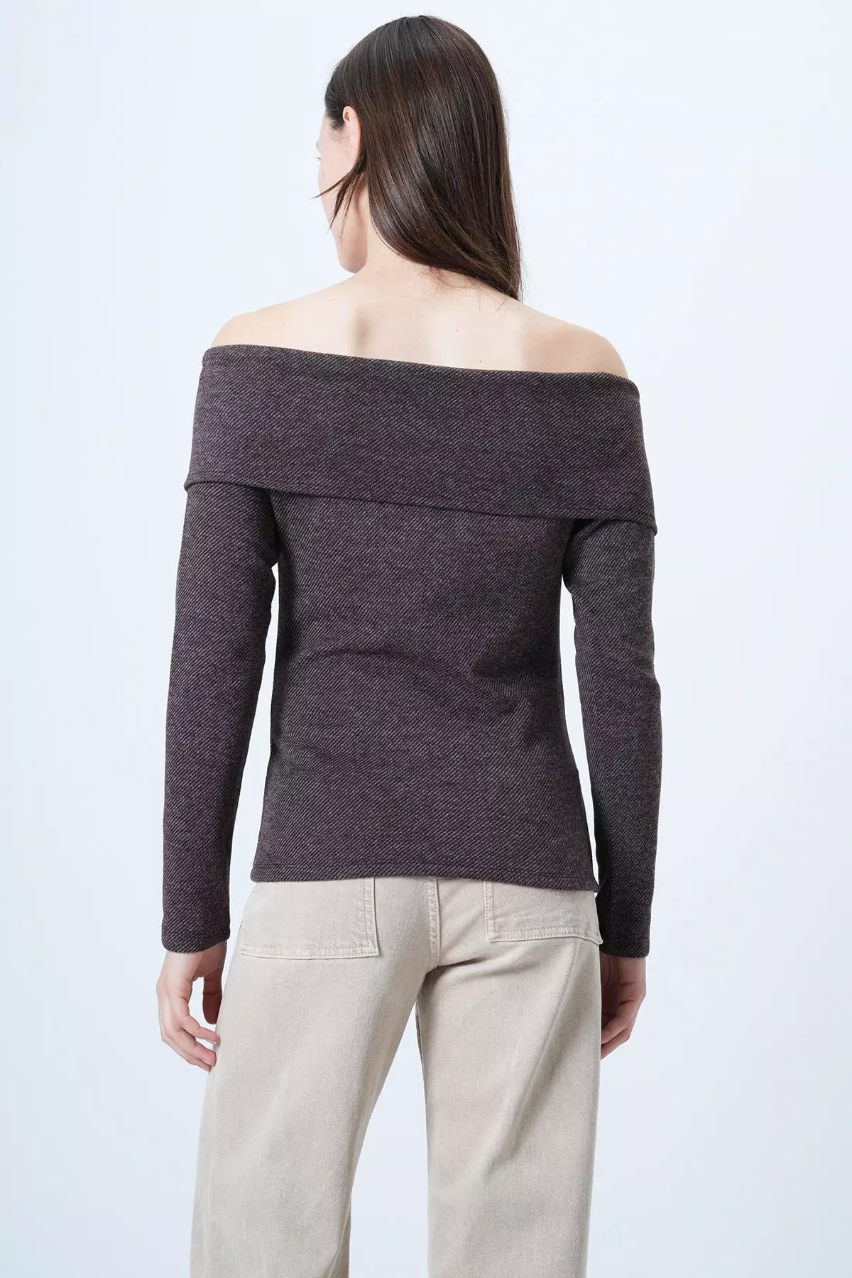 Brown Madonna Collar Button Accessory Knitwear Blouse Alc-X14673