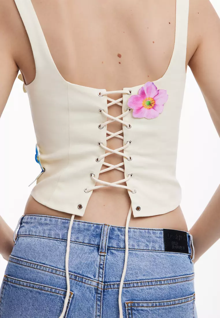 Tyler McGillivary floral corset blouse