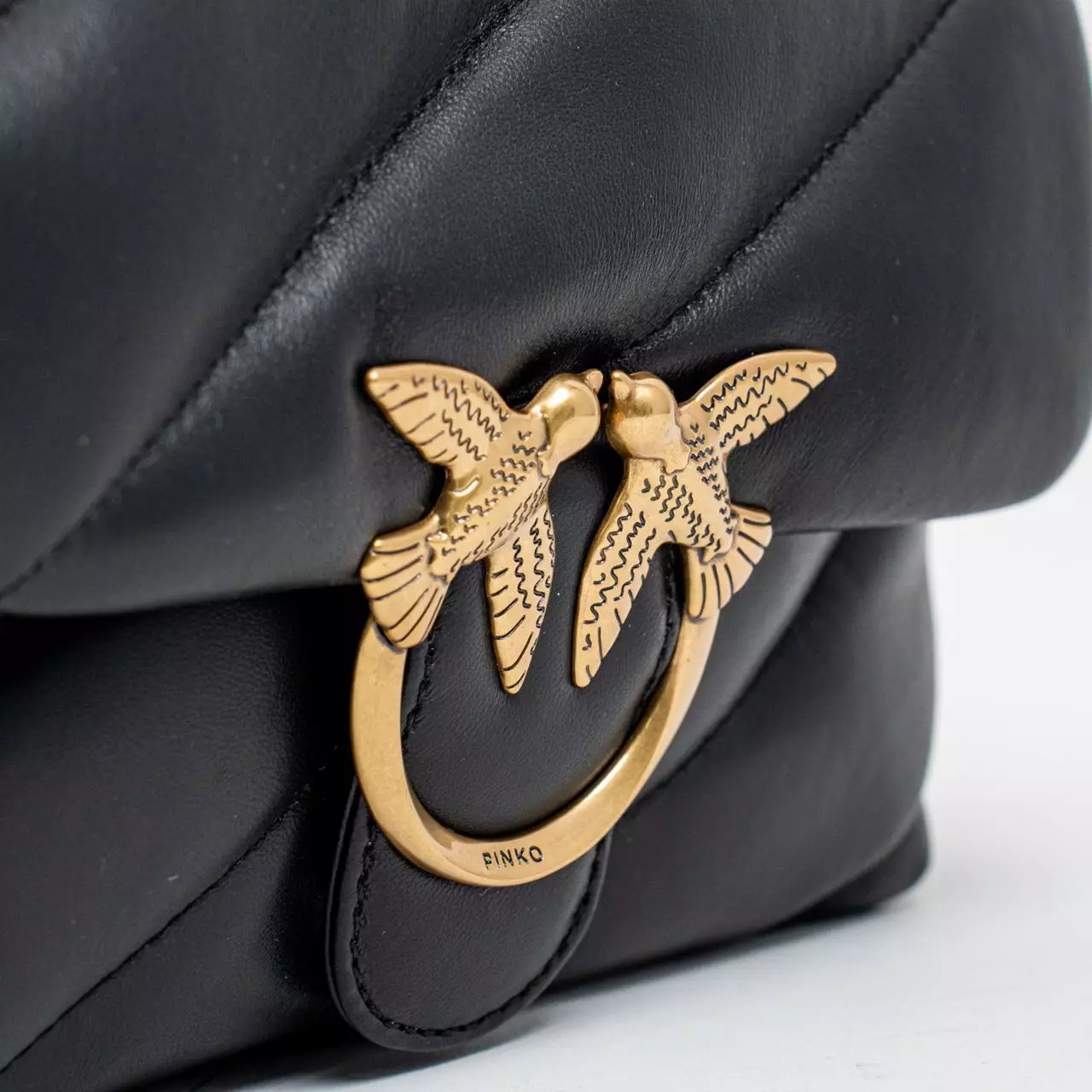 Love Mini Puff Classic Shoulder Bag Black Ghw