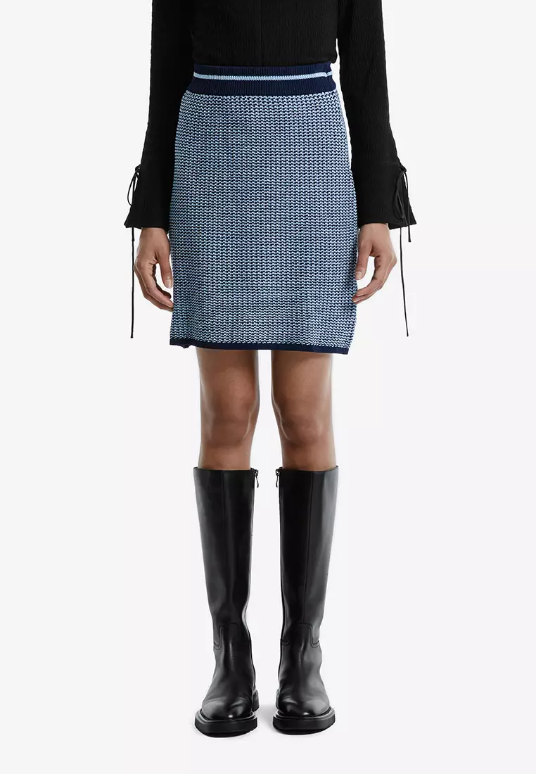 High Waist Knit Skirt
