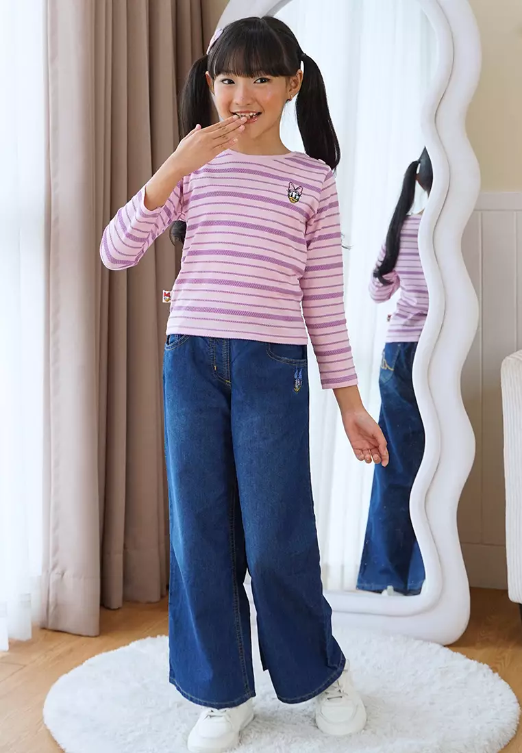 Blus Lengan Panjang Anak/ Long Sleeves Blouse Violet/ Daisy Picnic Time