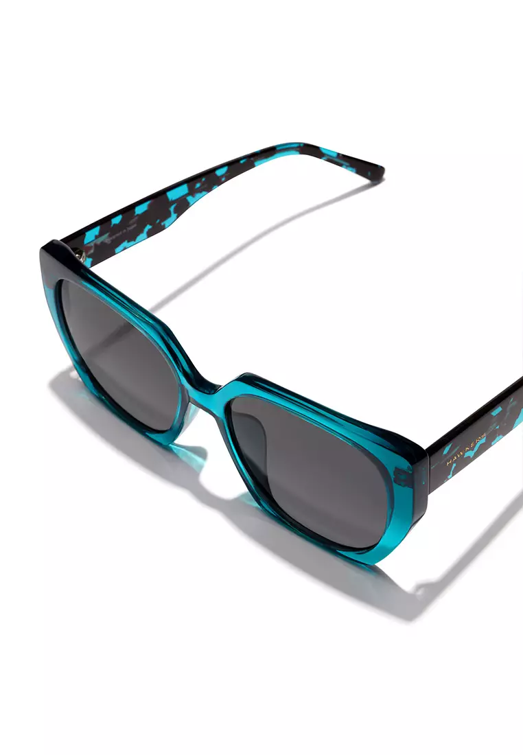 HAWKERS Blue Dark Eco Boujee Sunglasses For Women, Female. Official Product Designed In Spain