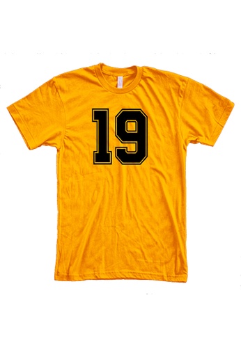MRL Prints yellow Number Shirt 19 T-Shirt Customized Jersey 6D54AAAB69E7D4GS_1