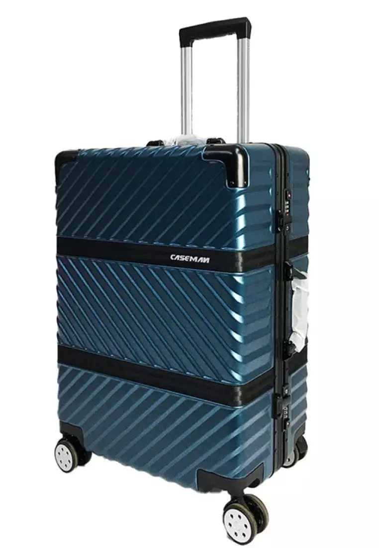 Caseman 20" Metallic Style PC Harcase Travel Luggage w TSA Clip Lock - XA2329