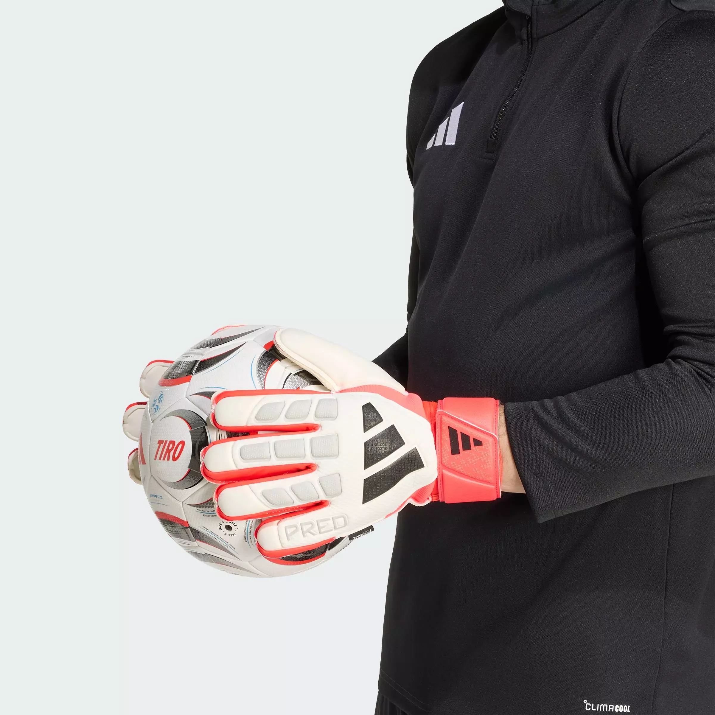 Football PREDATOR GOALKEEPER GLOVE MATCH FINGERSAVE Unisex White KA7784