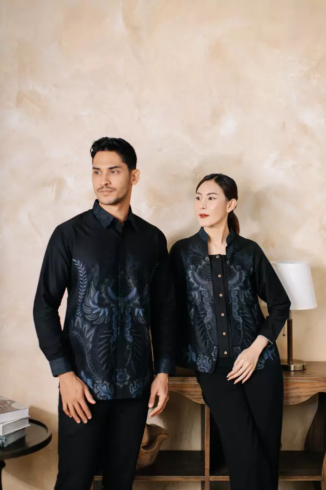 Mahiya Black Blouse Batik Wanita Kutu Baru Katun