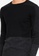 Sisley black Contrast Knit Sweater BFA30AA469D568GS_3