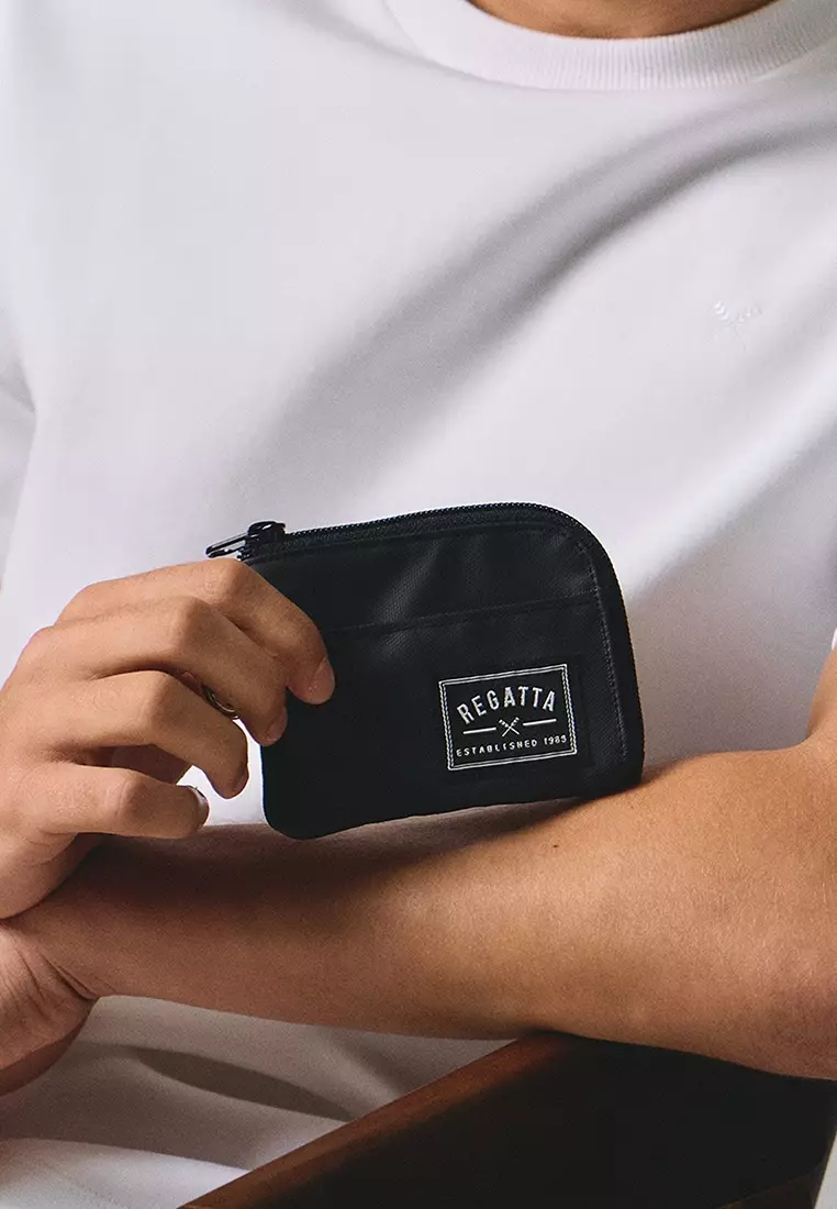 Coin Purse With Woven Label