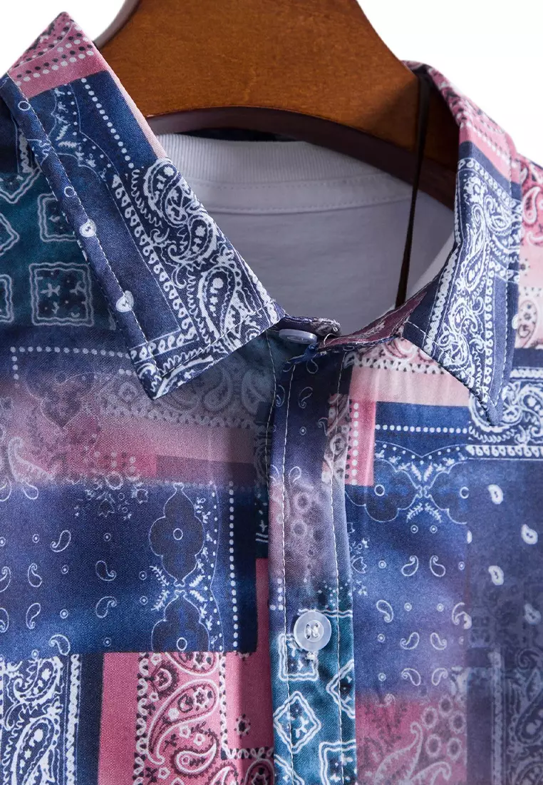 Printed Short-Sleeved Shirt YL-C221