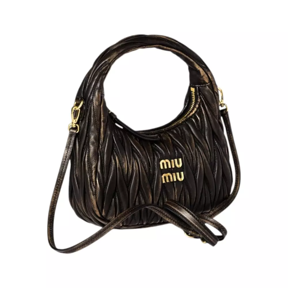 Small Wander Matelassé Nappa Leather Bag Coffee