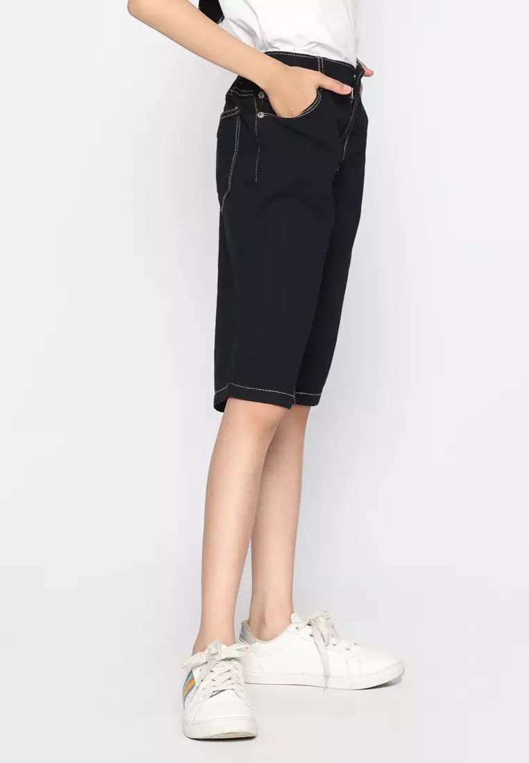 Celana Pendek Anak Perempuan Jeans Black With Model - CHEERS