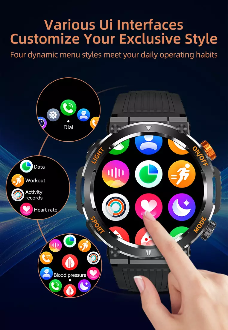 Smart Watch Original Jam Tangan Touch Screen Sport And Health Monitor Jam Pintar Hitam