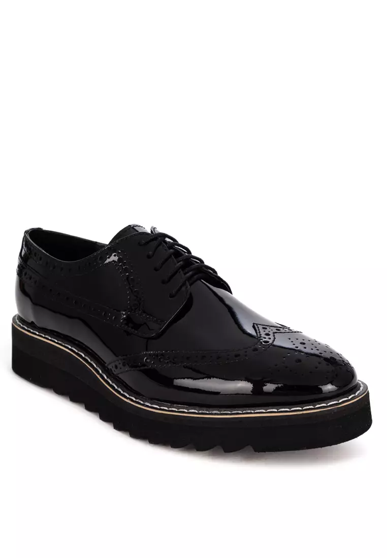 Discount on Bristol Shoes  shoes - SKU: Elenore Black Wingtip Oxford