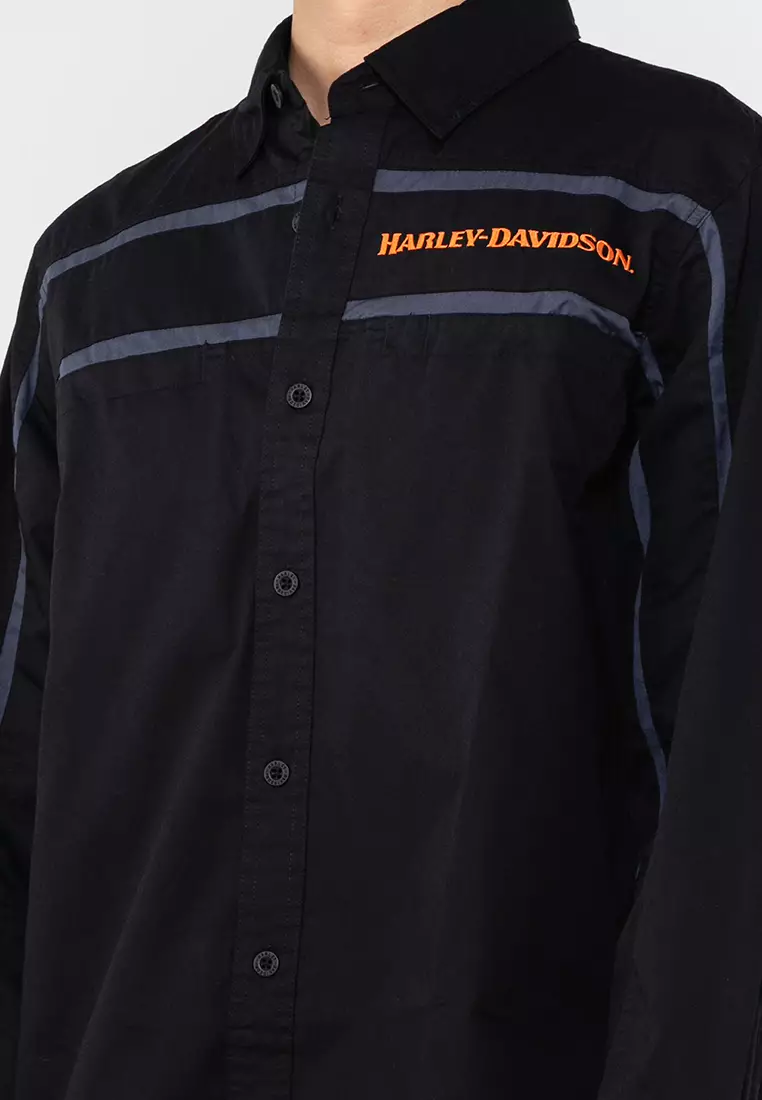 Harley-Davidson® Men's Race Stripes Long Sleeve Shirt