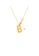 Glamorousky silver Fashion Temperament Plated Gold 316L Stainless Steel Alphabet B Pendant with Necklace 33DCEACE06B0A2GS_2