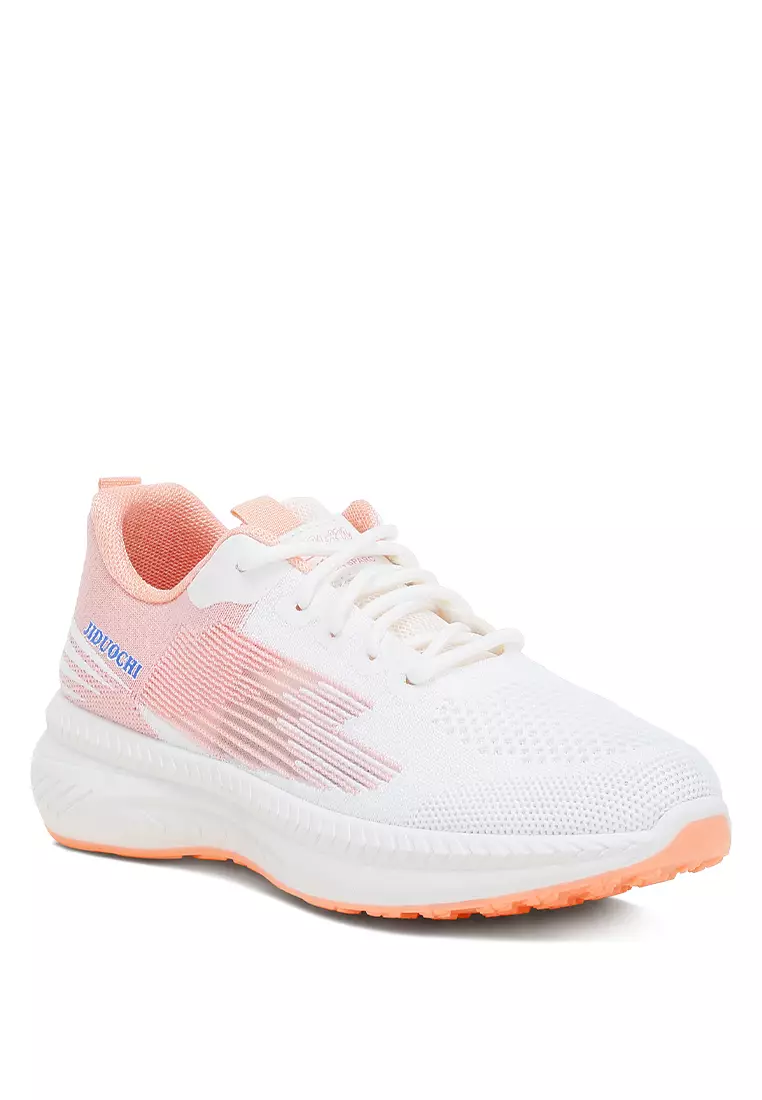 Lace-Up Chunky Sneakers in Pink