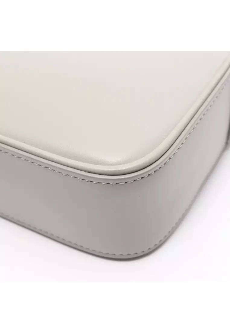Pre-Loved Celine Medium messenger Shoulder bag leather gray