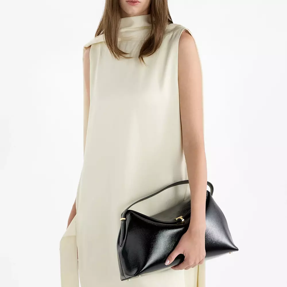 T-Lock Naplack Top Handle Bag Black