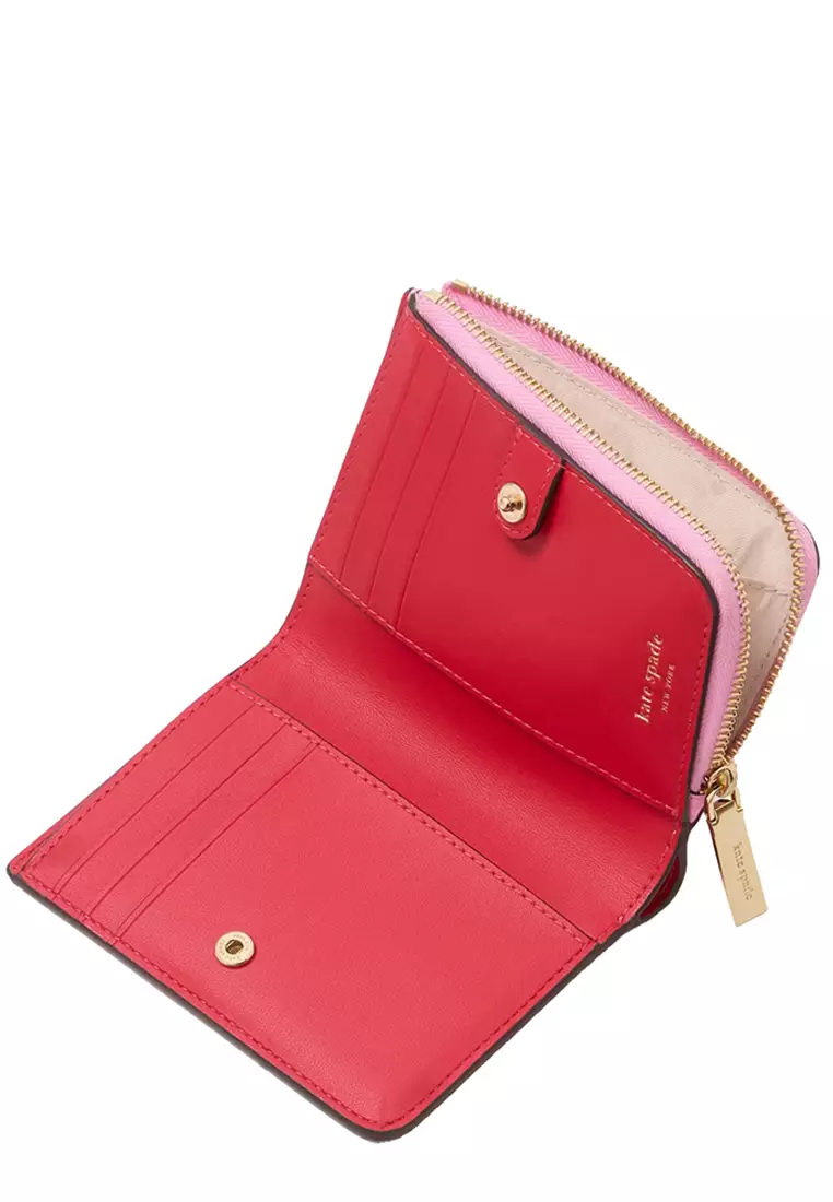 Madison Small L Zip Wallet in Surf Pink KH615