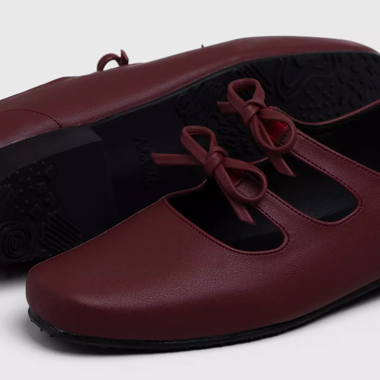 Madison Flat Shoes Maroon