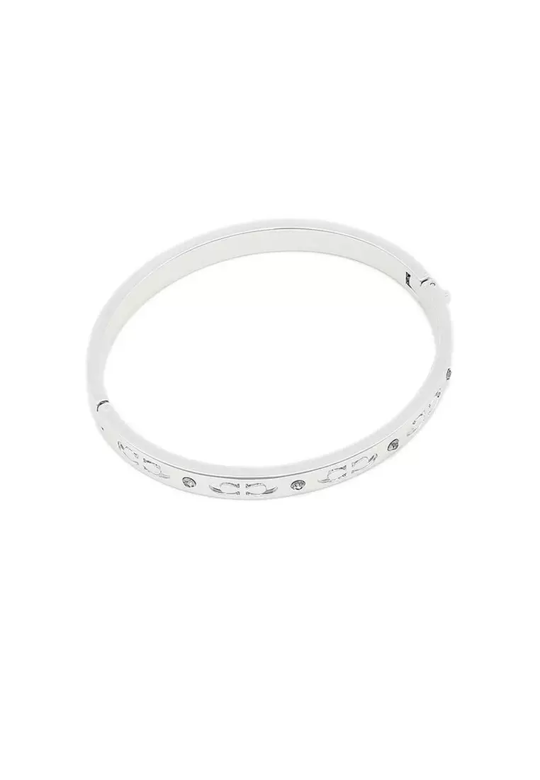 COACH 新款"C"字樣銀色手鐲(59083 / CX769)-Sliver