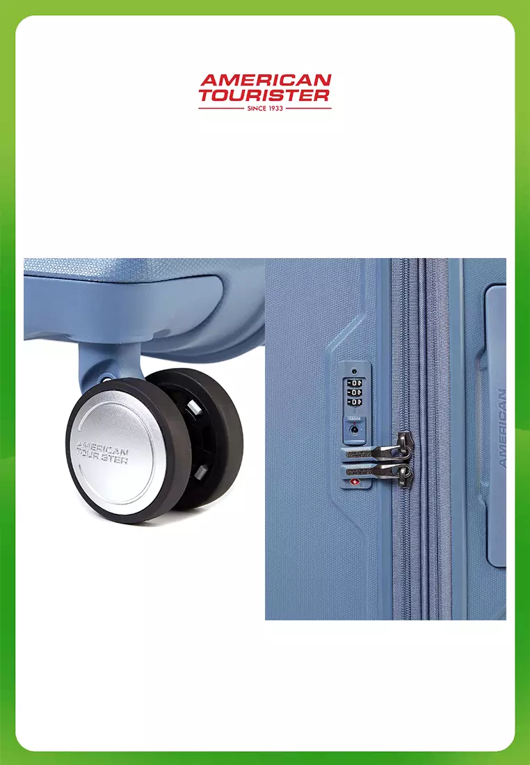 American Tourister Koper Hardcase Argyle Cabin 20 Inch EXP TSA V2 - Blue Slate