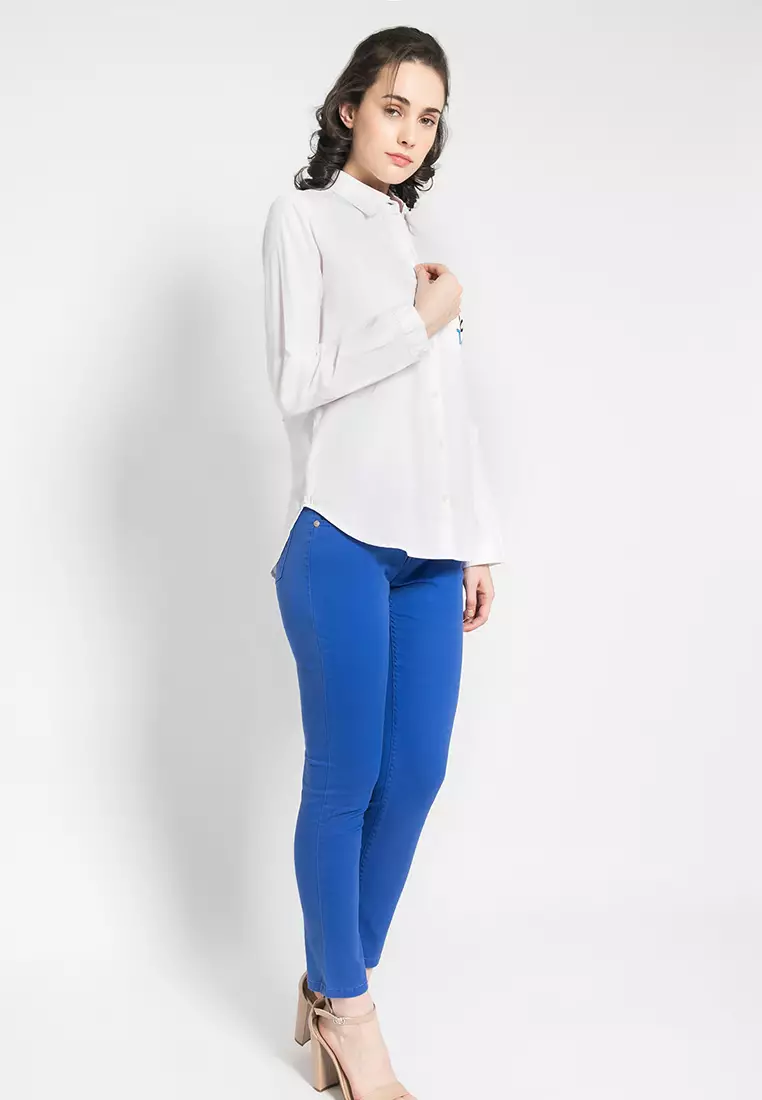 LGS - Slim Fit - Kemeja Wanita - White - LSH.387.O1429L.002.C-L/S