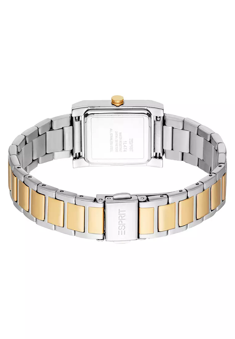Esprit Roma Two Tone Stainless Steel Analog Quartz Watch For Women ES1L474M0055