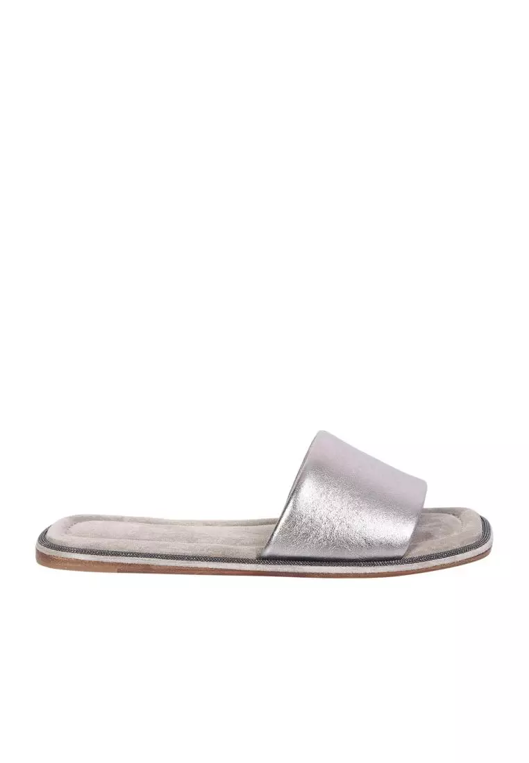 BRUNELLO CUCINELLI Metallic Sandals BRUNELLO CUCINELLI Silver