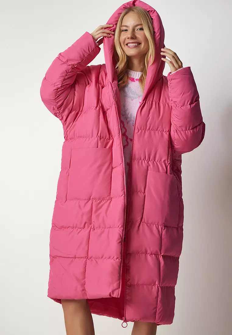 Hooded Long Inflatable Coat