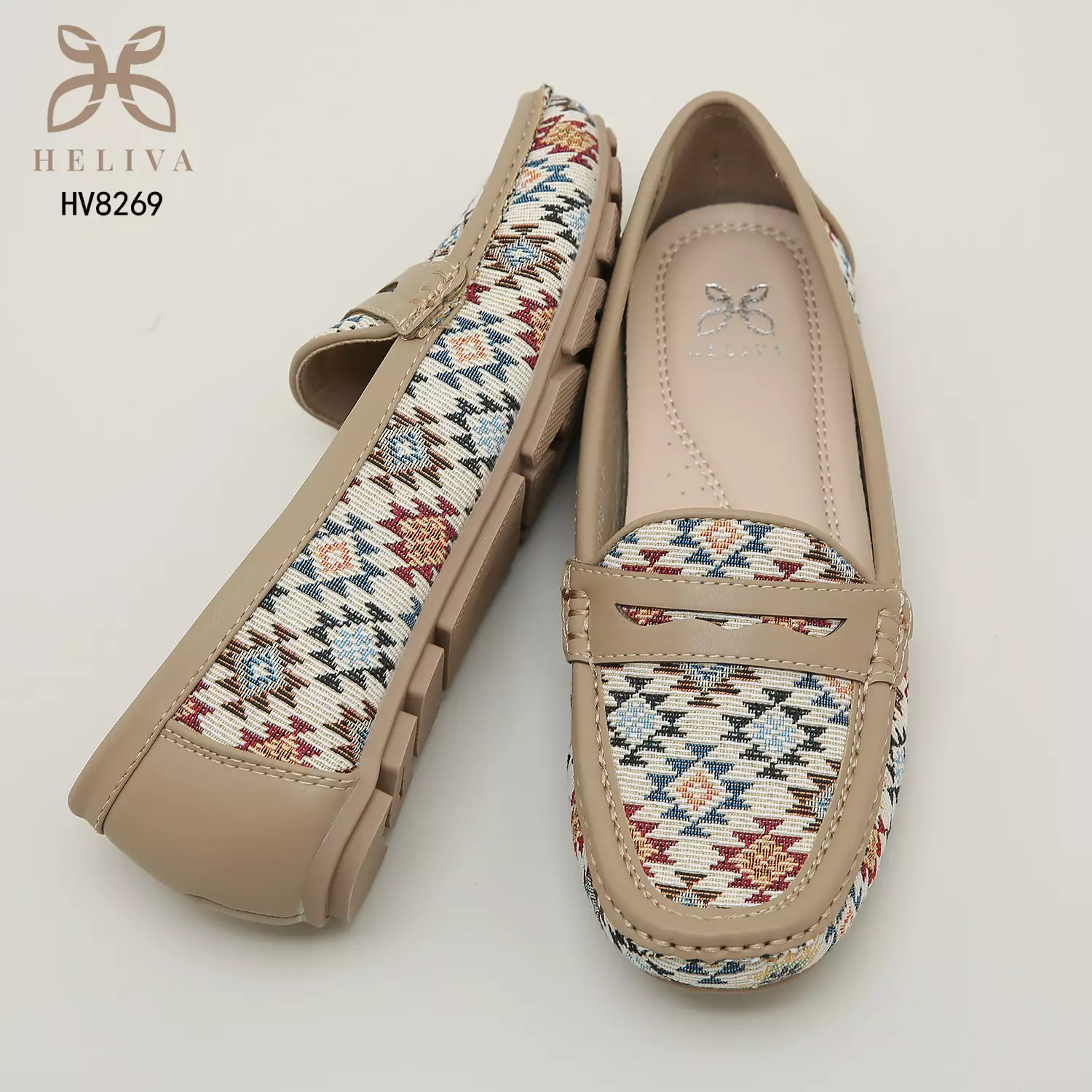 Heliva Claudia  Lady Loafers Slip On Anyaman Style