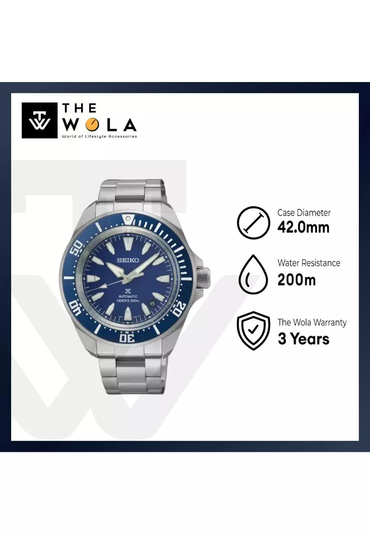 Prospex Samurai Sea Stainless Steel Strap Men’s Automatic Watch SRPL51K1 – Dive Watch