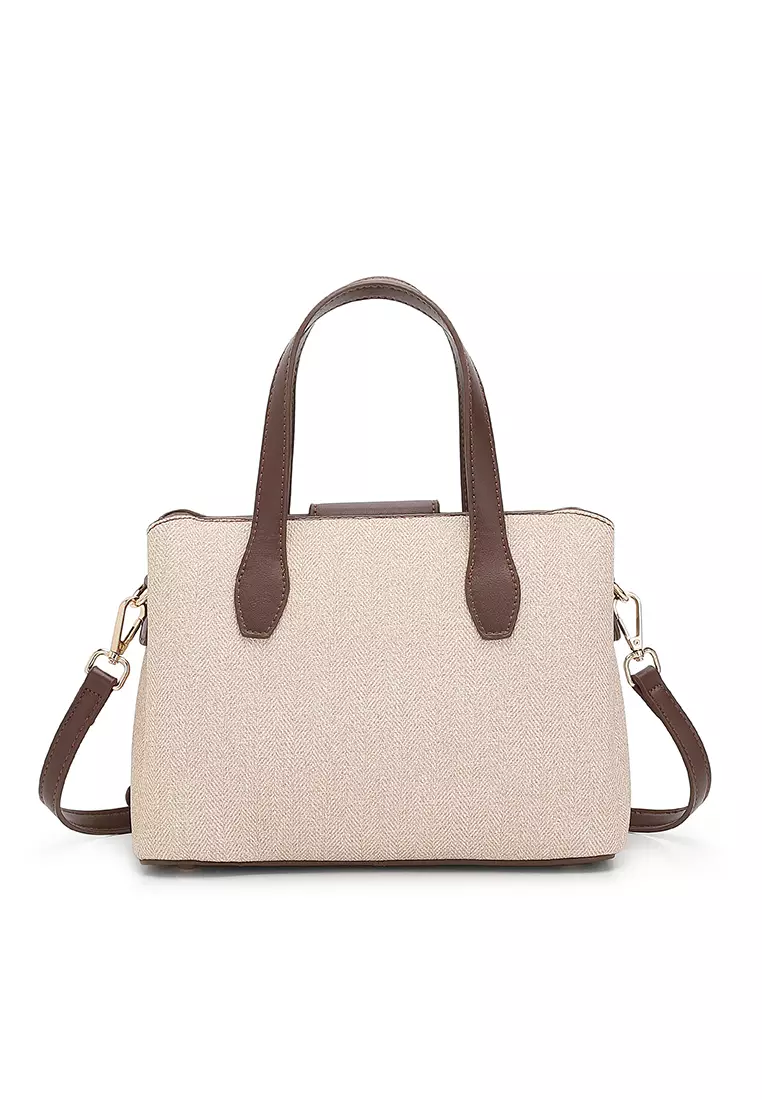 Women's Top Handle Bag / Sling Bag / Crossbody Bag / Shoulder Bag - Beige