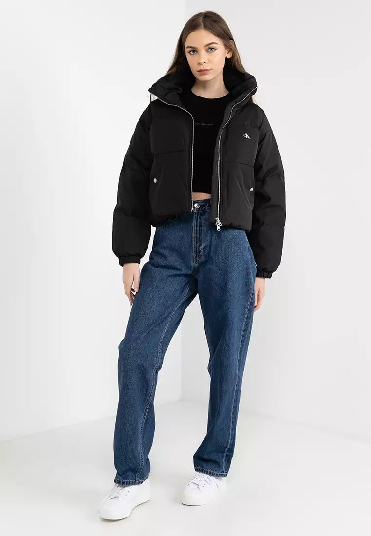 Calvin klein hooded store down puffer coat