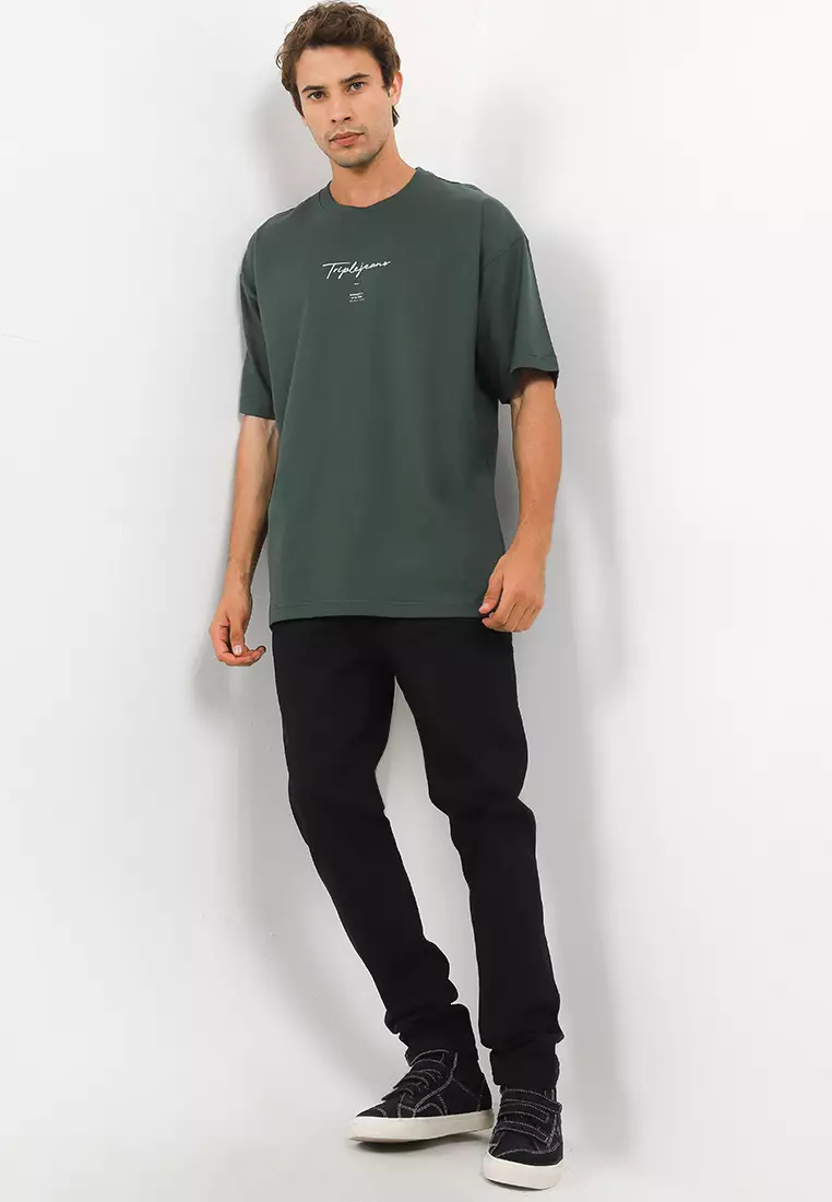 TRIPLE Oversize Tshirt (YTS 116) - Olive