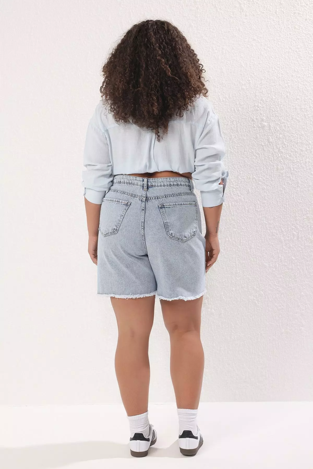 Bermuda Best Plus Size Denim Shorts Jual Trendyol Plus Size Denim