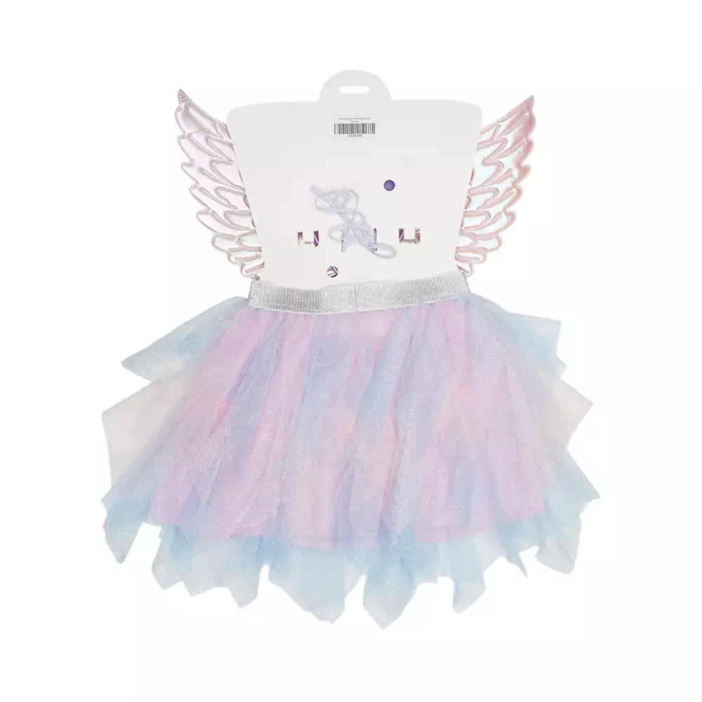 PRETTY MISSY SET DRESS UP SKIRT ANGEL - PINK/BIRU