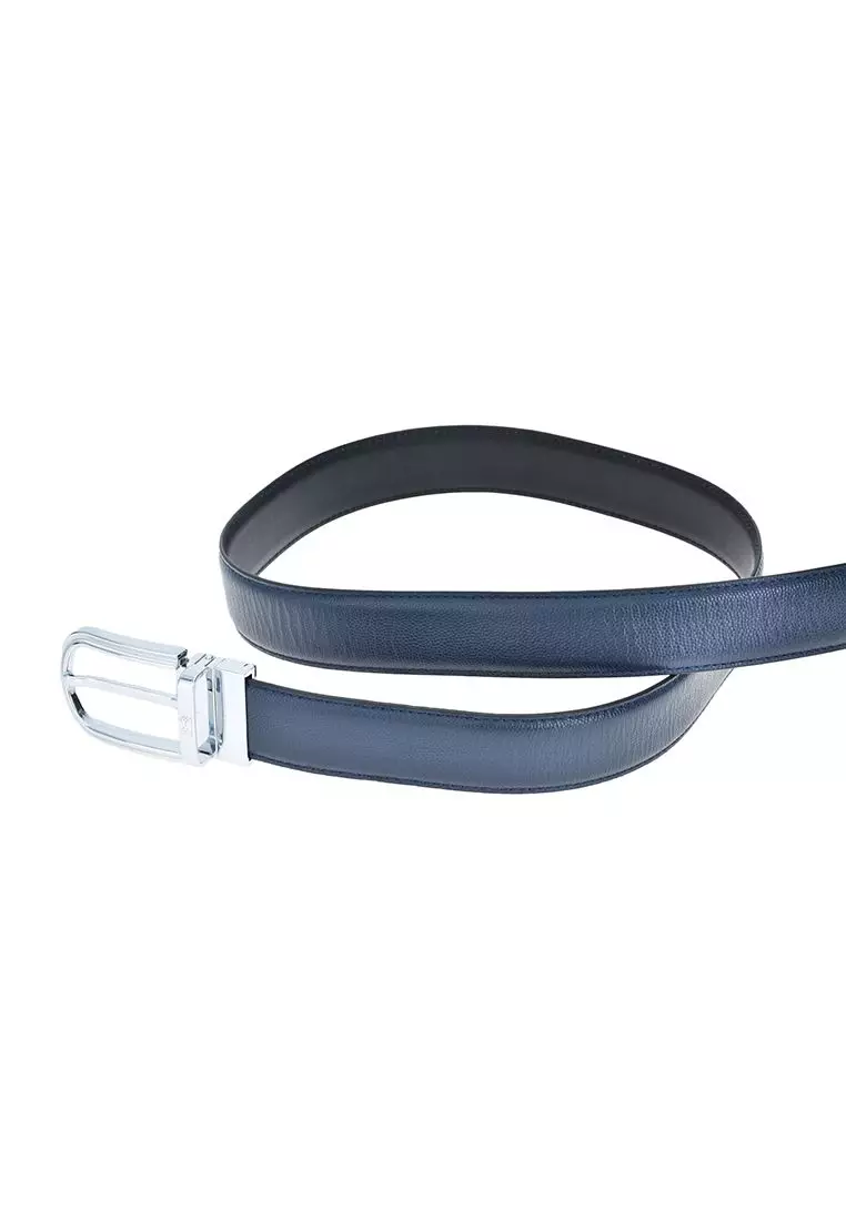 Tumbled Leather Bifold Wallet & Silver Buckle Leather Belt Combo Gift Set