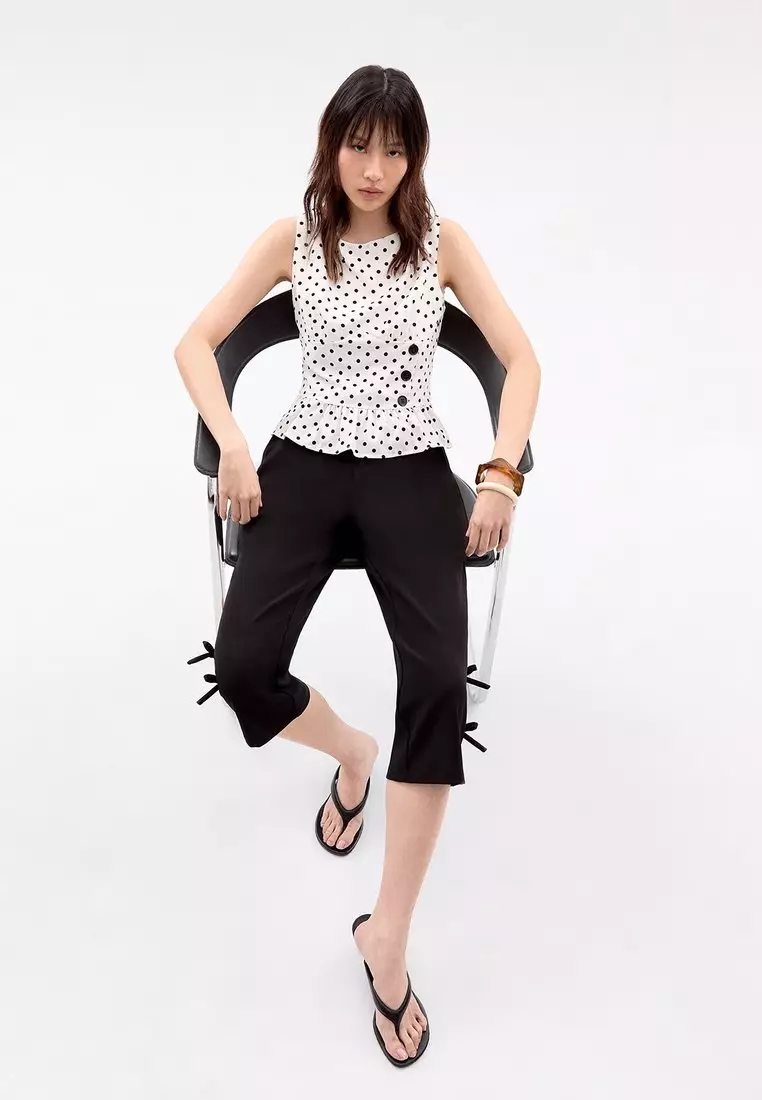Jolene Polka Dot Peplum Top
