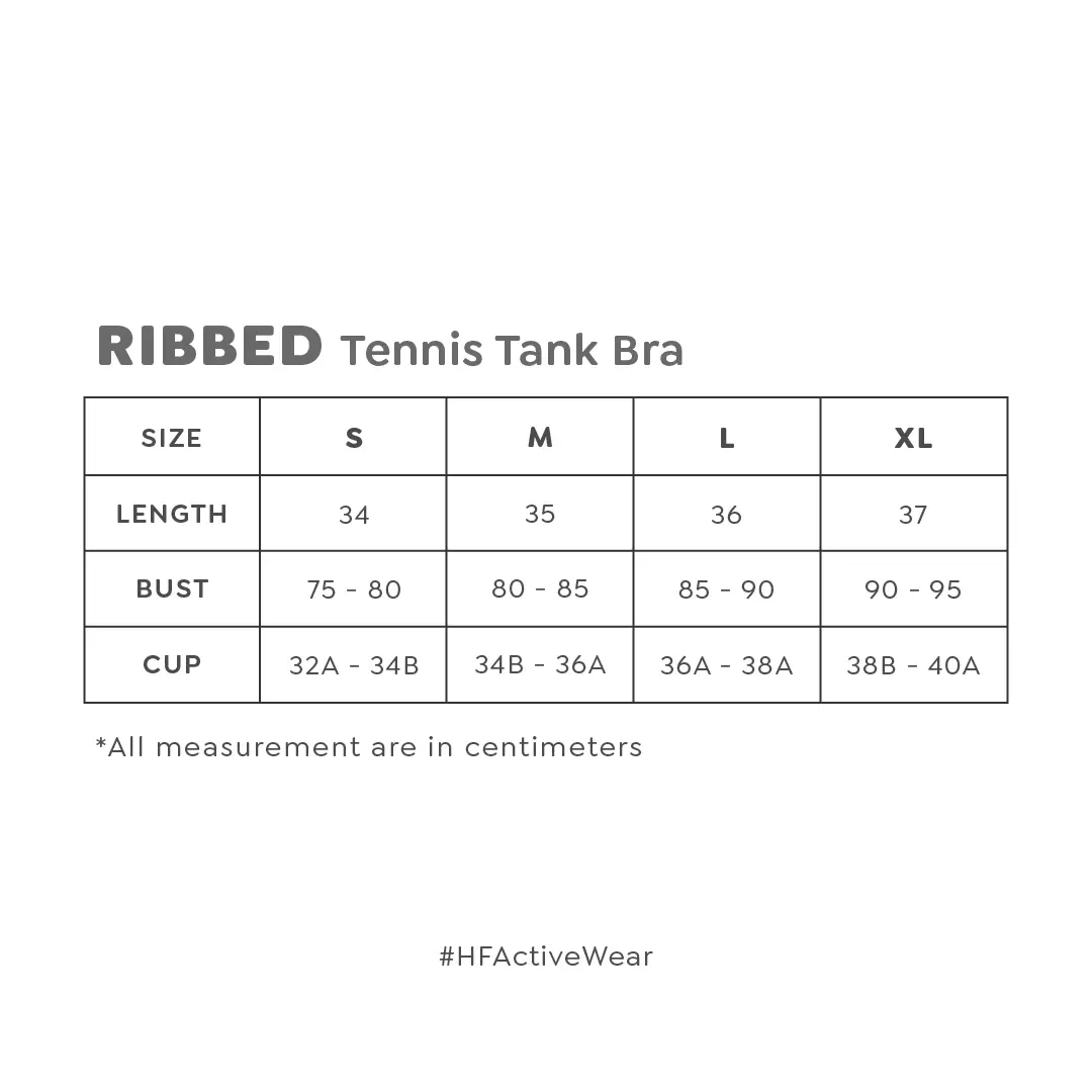 Happyfit Ribbed Tennis Tank Sports Bra - Yellow Butter