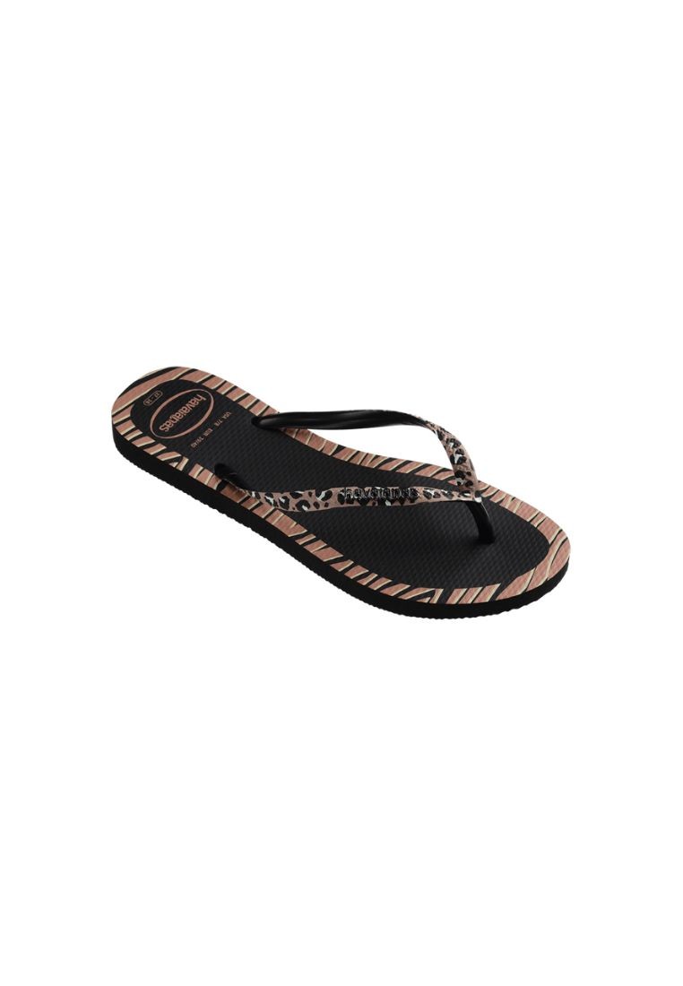 Women Slim Animals Fashion Flip Flops - Black