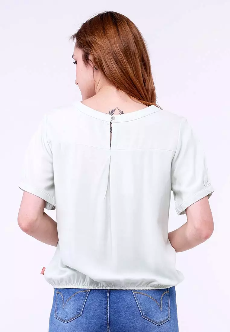 Buy Redgirl Short Sleeves Round Neck Blouse 2024 Online Zalora