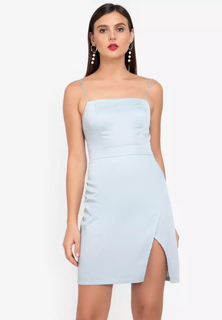 Jual ZALORA WORK Cami Strap Slit Dress Original 2023 | ZALORA Indonesia ®